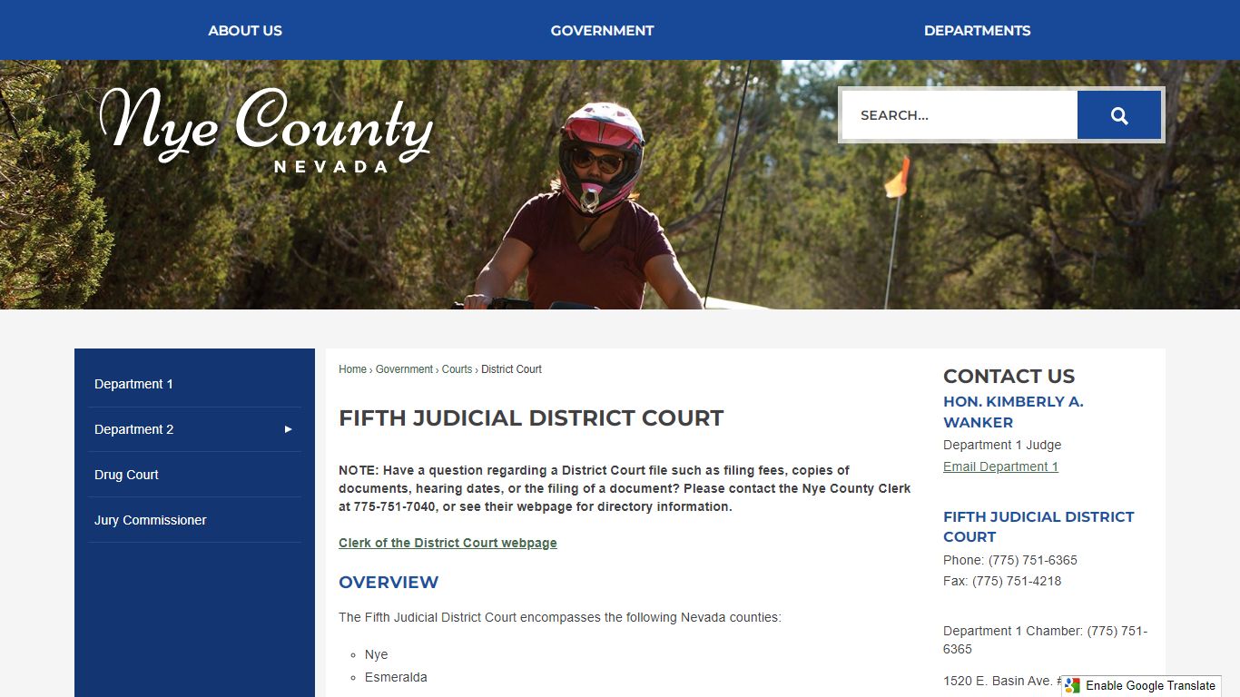 Fifth Judicial District Court | Nye County, NV Official Website